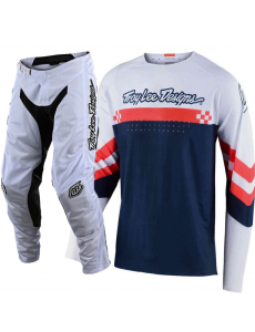 CONJUNTO TROY LEE DESIGNS 2021 MIX SE ULTRA FACTORY & GP AIR - BRANCO / NAVY